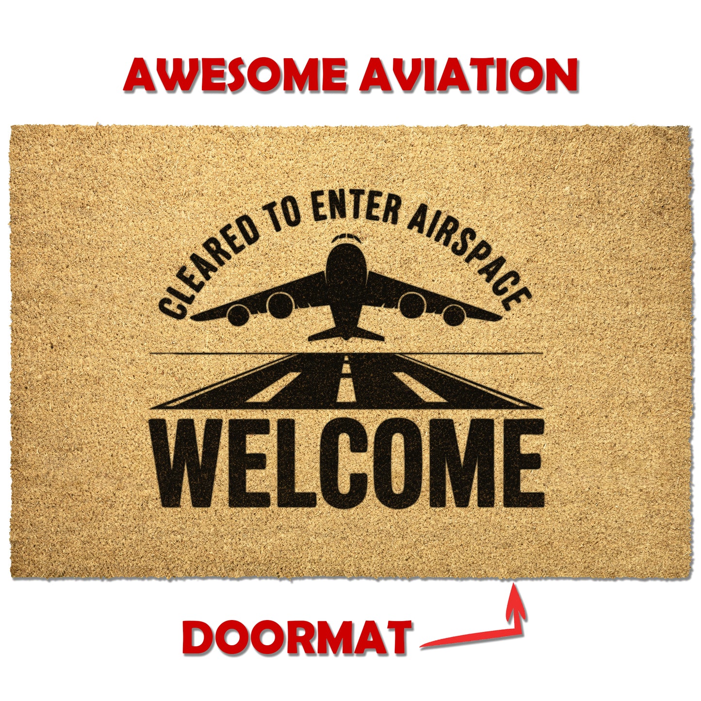 Cleared to enter airspace - welcome aviation door mat