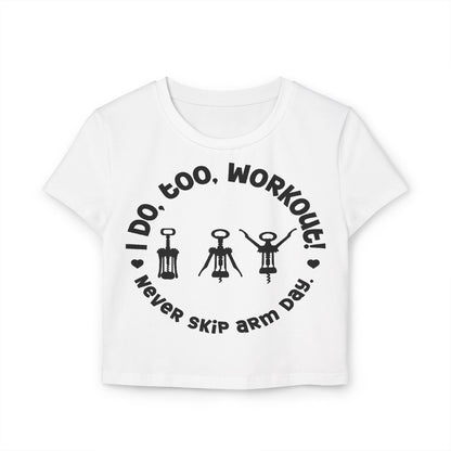 Funny Wine Lover Cropped T-Shirt - Cute Summer Shirt for Women