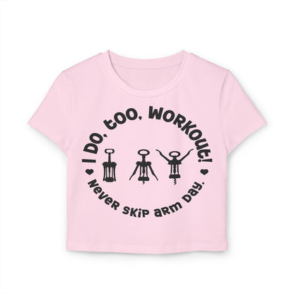 Funny Wine Lover Cropped T-Shirt - Cute Summer Shirt for Women