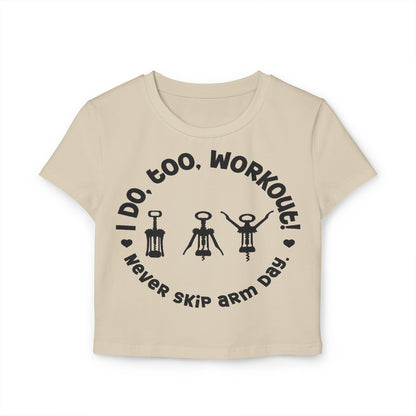 Funny Wine Lover Cropped T-Shirt - Cute Summer Shirt for Women