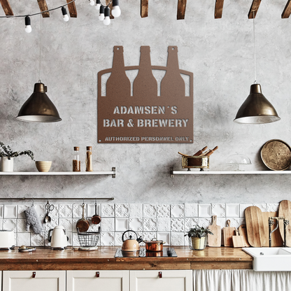 Bar & Brewery Custom Metal Sign with your text