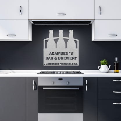 Bar & Brewery Custom Metal Sign with your text