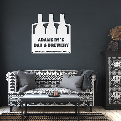 Bar & Brewery Custom Metal Sign with your text