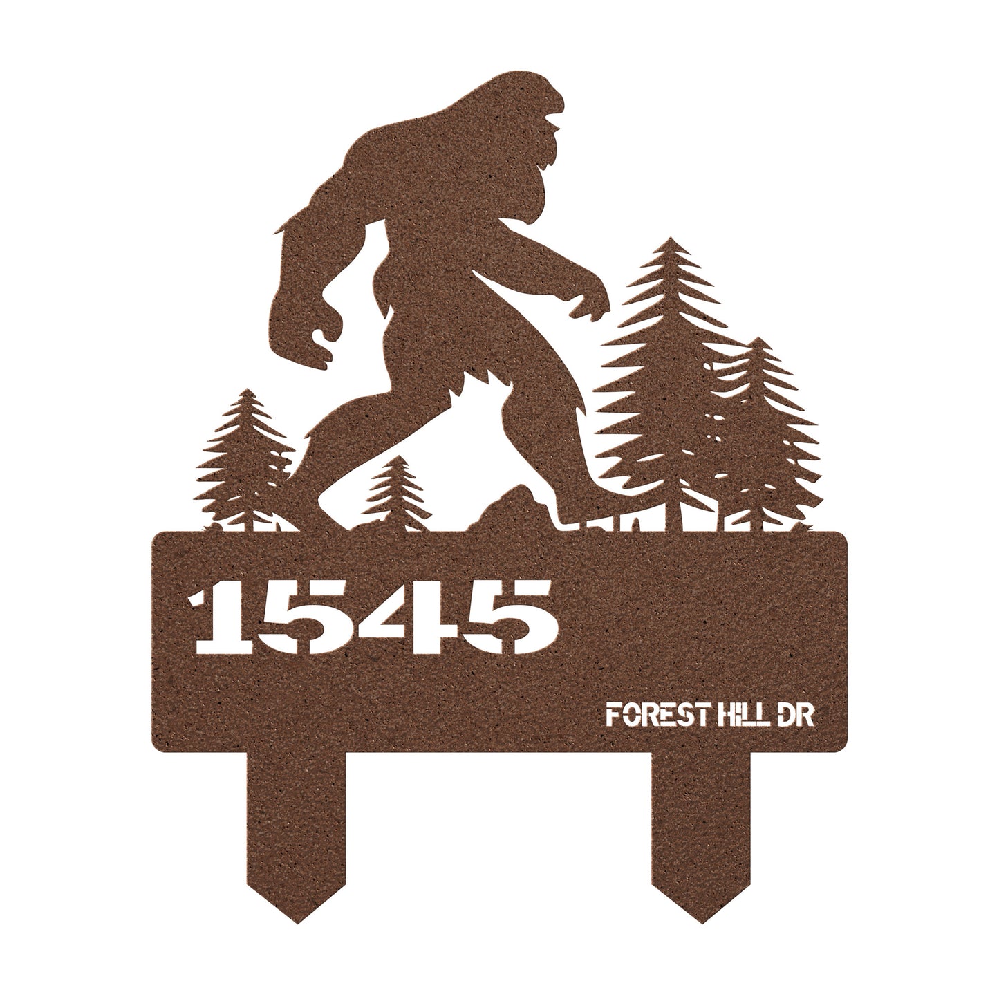 Bigfoot Metal Address Sign