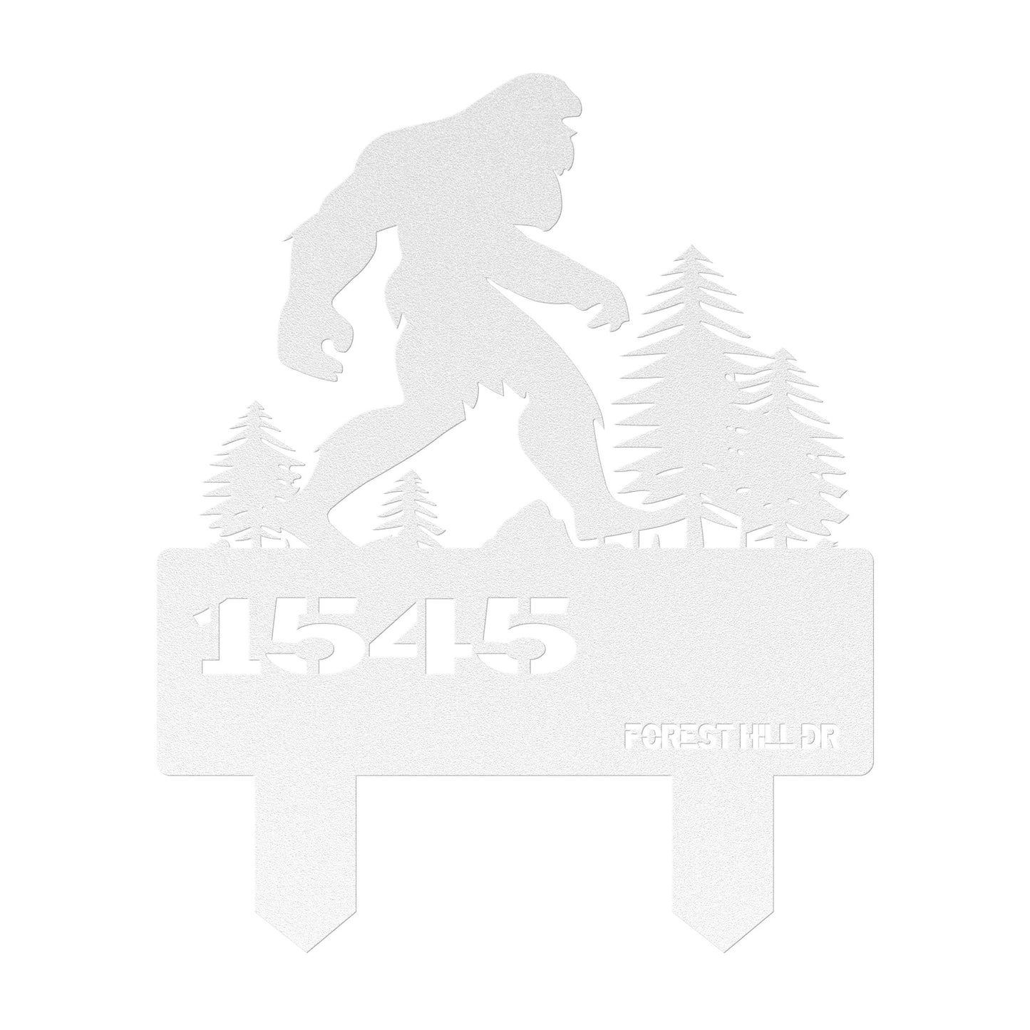 Bigfoot Metal Address Sign