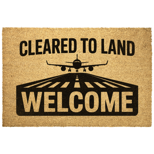 Cleared_to_land_-_welcome_aviation_door__Outdoor_Mat_Main_Mockup.png