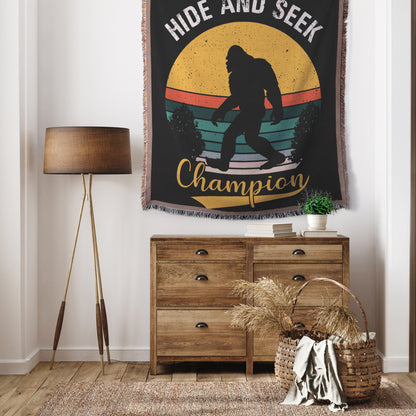 Custom Bigfoot Woven Blanket