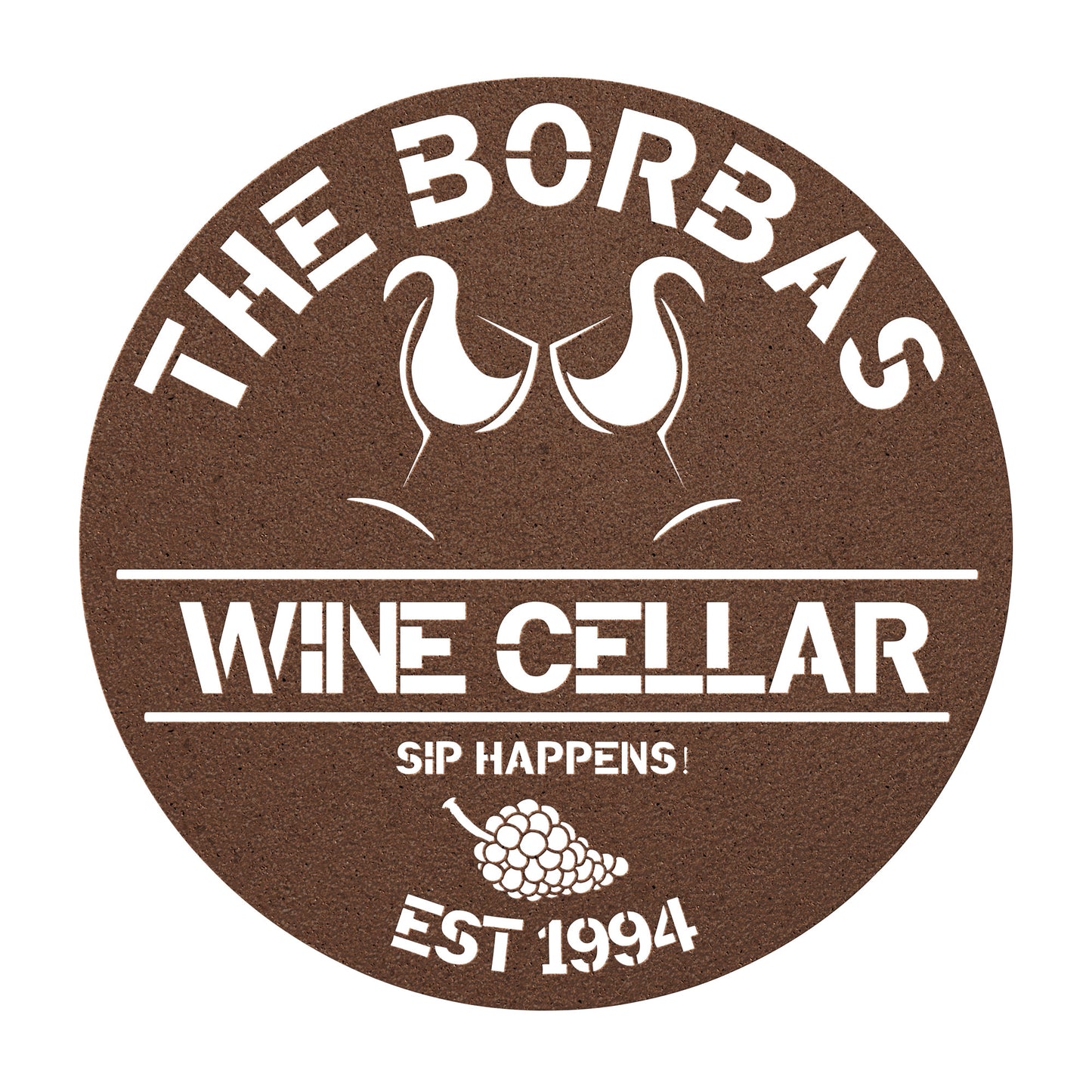 Custom  Round Wine Cellar Metal Sign