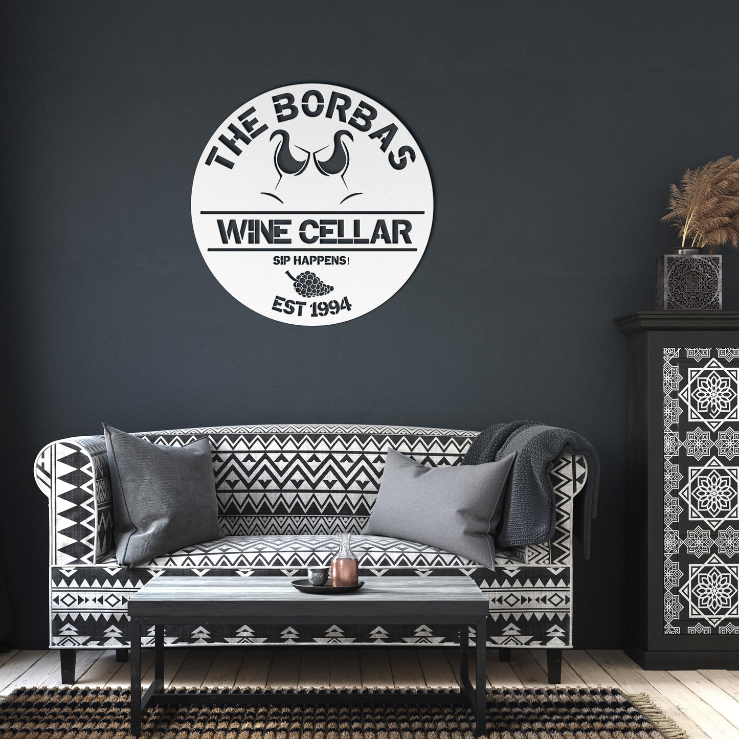 Custom  Round Wine Cellar Metal Sign
