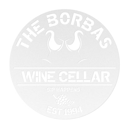 Custom  Round Wine Cellar Metal Sign