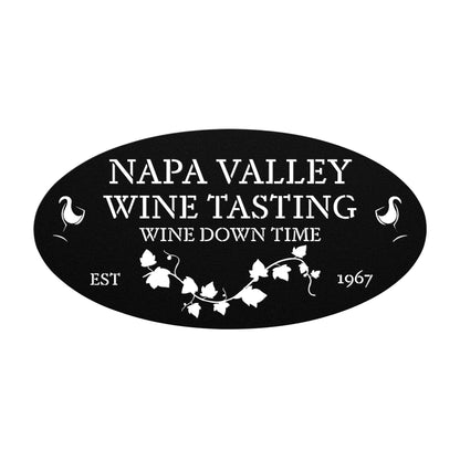 Custom Wine Cellar Metal Sign - Napa Valley
