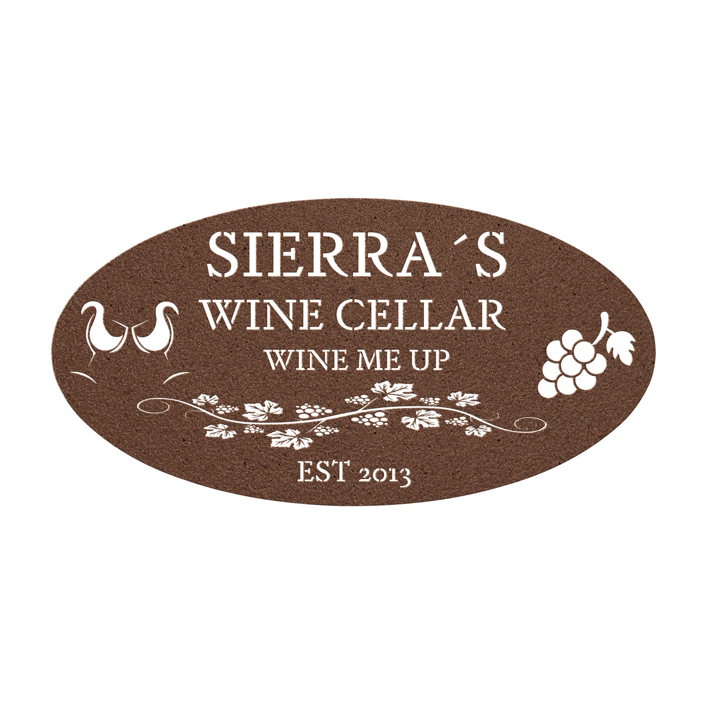 Custom Wine Cellar Metal Sign - Sierra