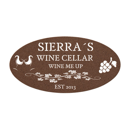 Custom Wine Cellar Metal Sign - Sierra
