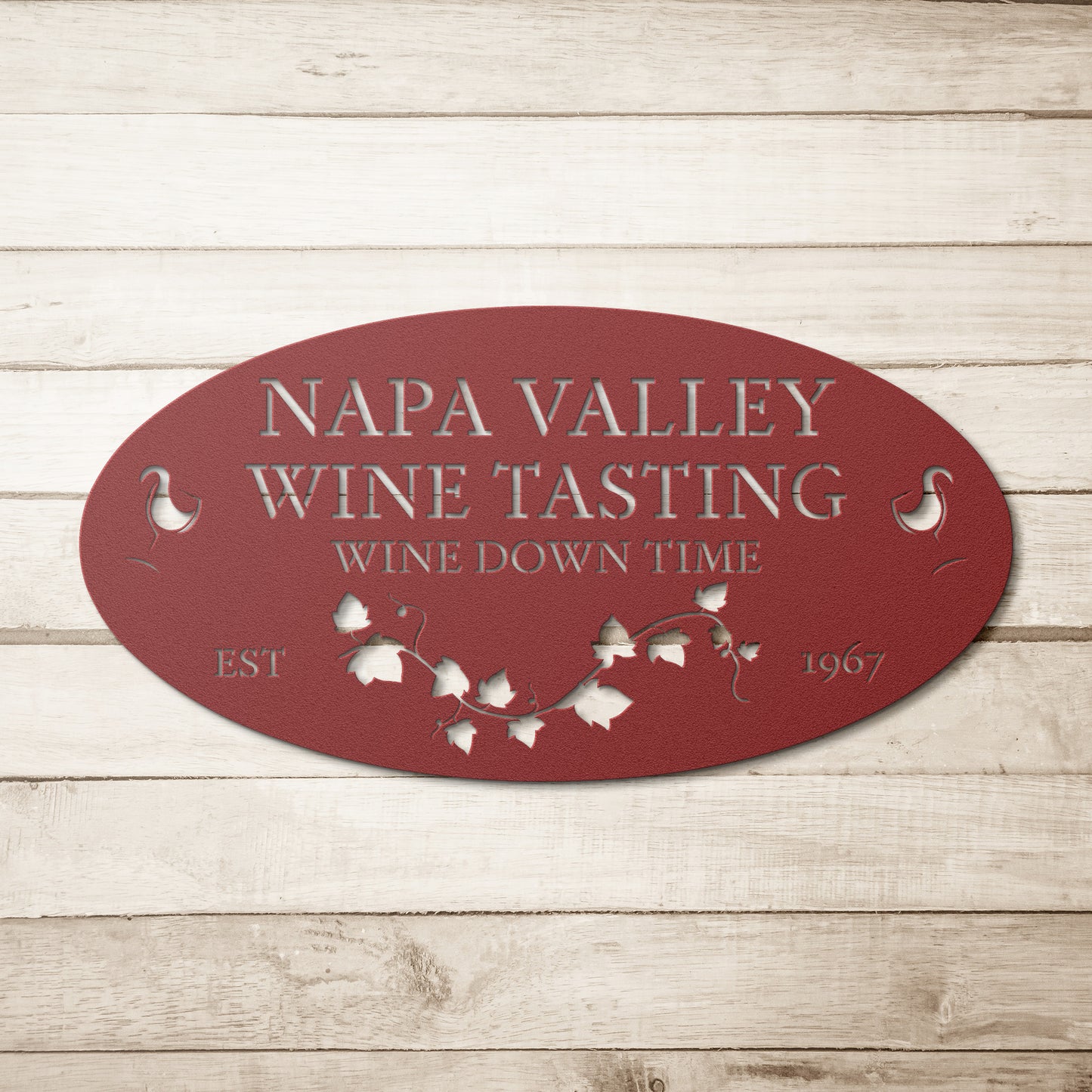 Custom Wine Cellar Metal Sign - Napa Valley