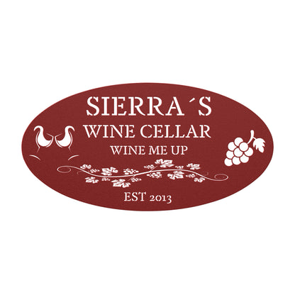 Custom Wine Cellar Metal Sign - Sierra