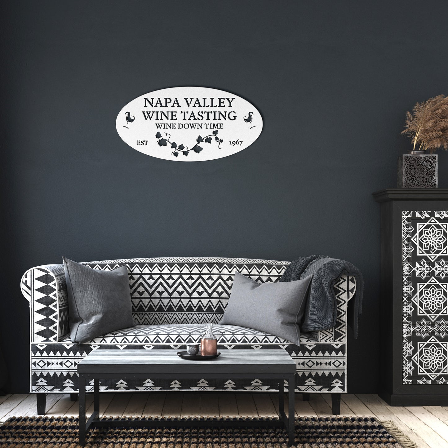 Custom Wine Cellar Metal Sign - Napa Valley