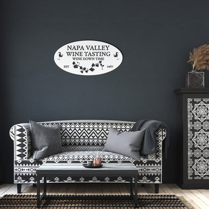 Custom Wine Cellar Metal Sign - Napa Valley