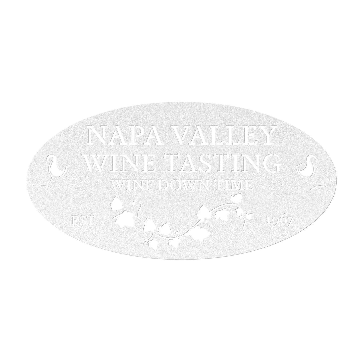 Custom Wine Cellar Metal Sign - Napa Valley