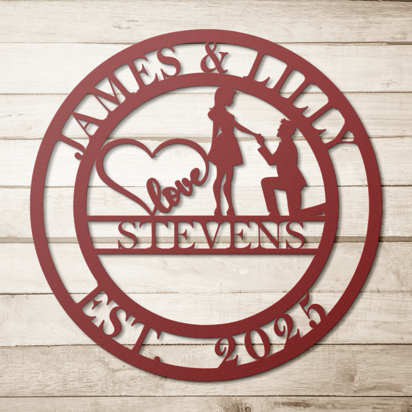 Custom_family_name_metal_monogram_sign__Red_Simple_Wood_BKGD_Mockup.png