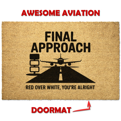 Final approach aviation door mat