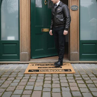 Custom Name Arrivals Departures Airplane Doormat