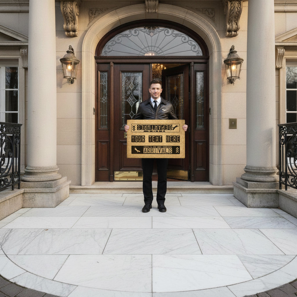 Custom Name Arrivals Departures Airplane Doormat