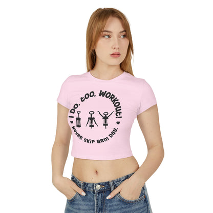Funny Wine Lover Cropped T-Shirt - Cute Summer Shirt for Women