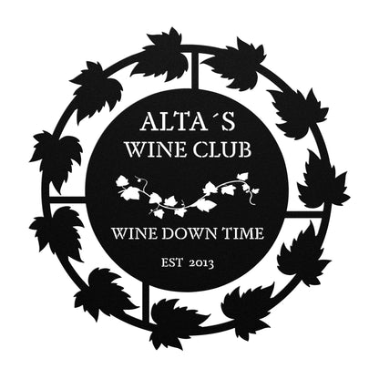 Custom Wine Cellar Metal Sign - Alta Vine