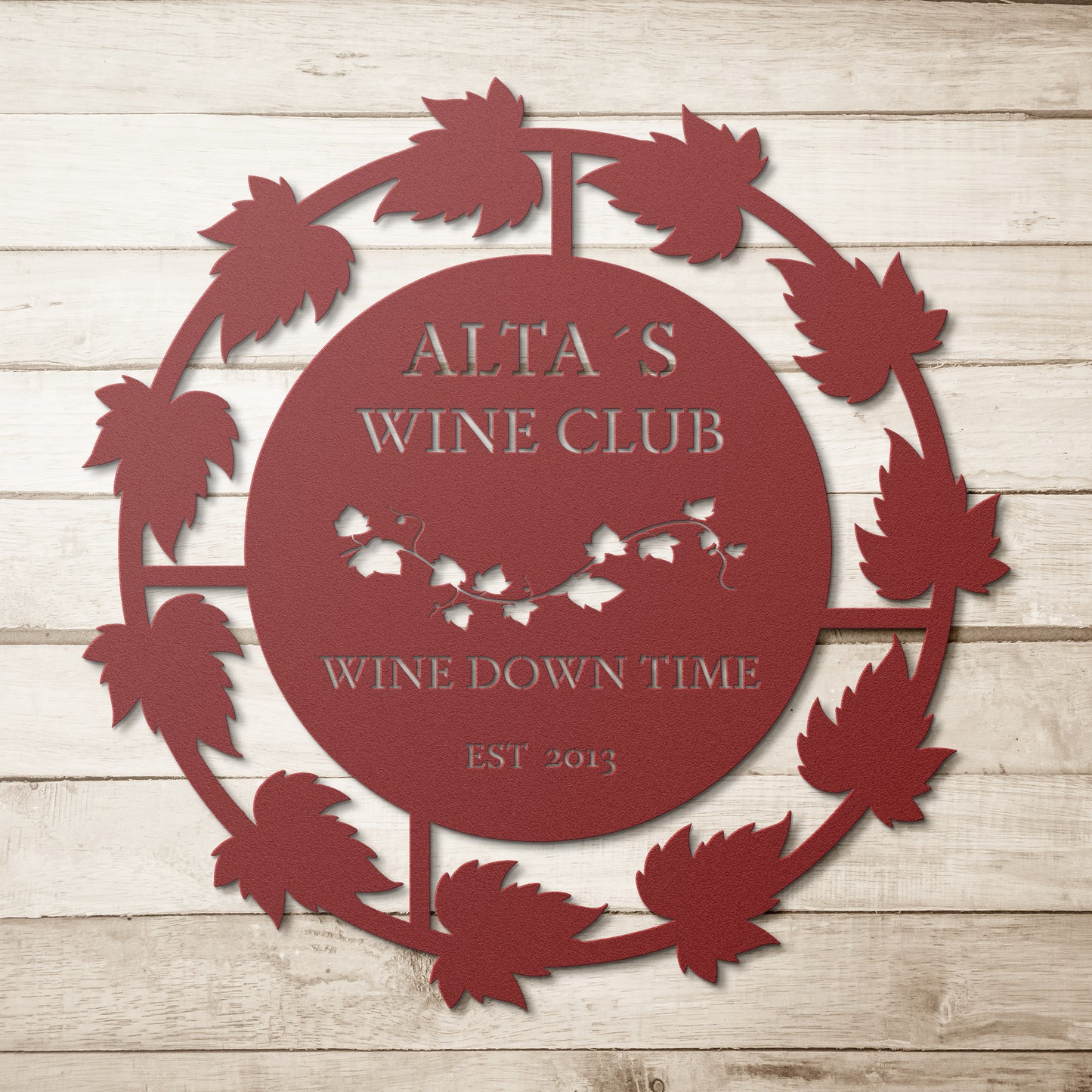 Custom Wine Cellar Metal Sign - Alta Vine