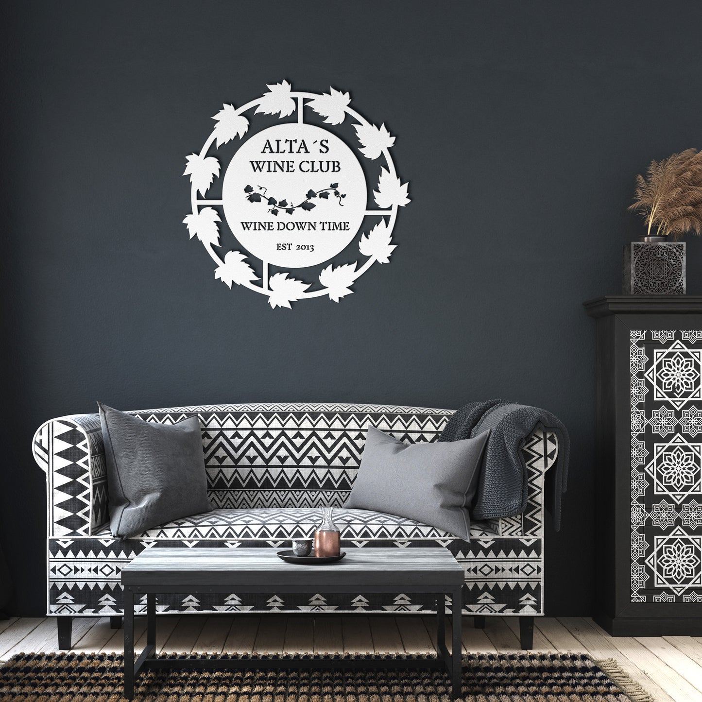 Custom Wine Cellar Metal Sign - Alta Vine