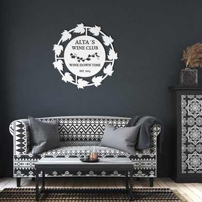 Custom Wine Cellar Metal Sign - Alta Vine