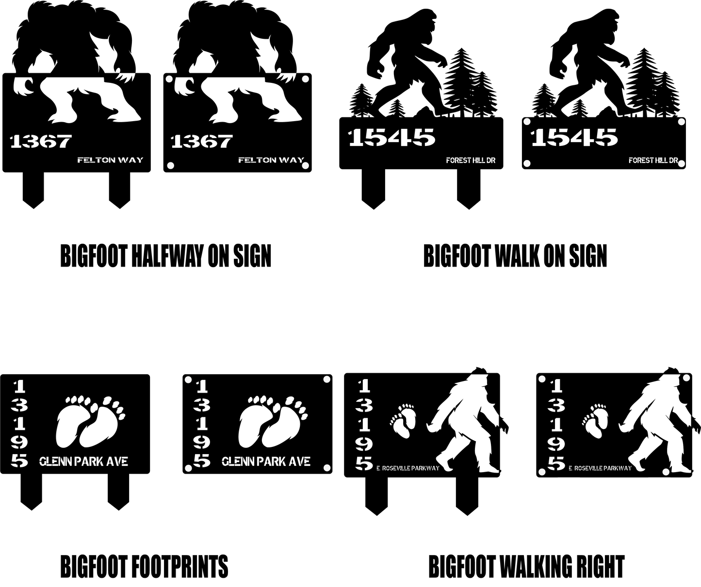 Bigfoot Metal Address Sign