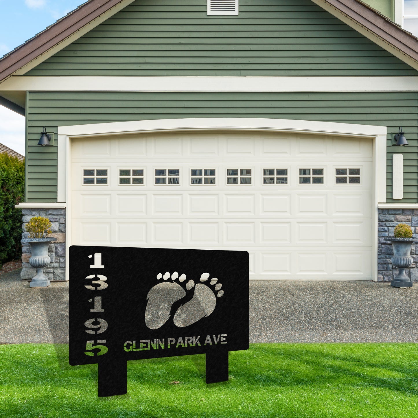 Bigfoot Metal Address Sign