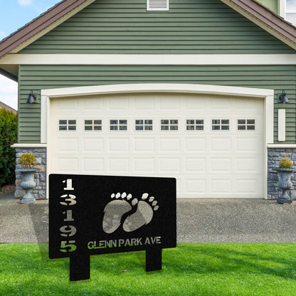 Bigfoot Metal Address Sign