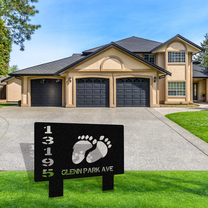 Bigfoot Metal Address Sign