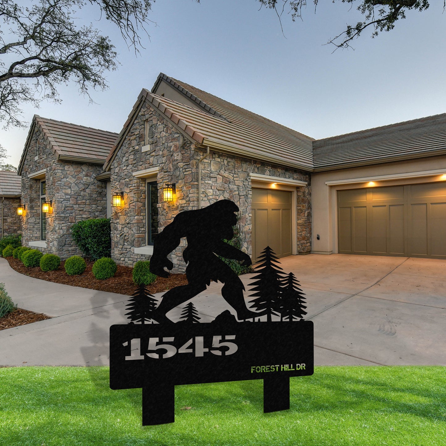Bigfoot Metal Address Sign