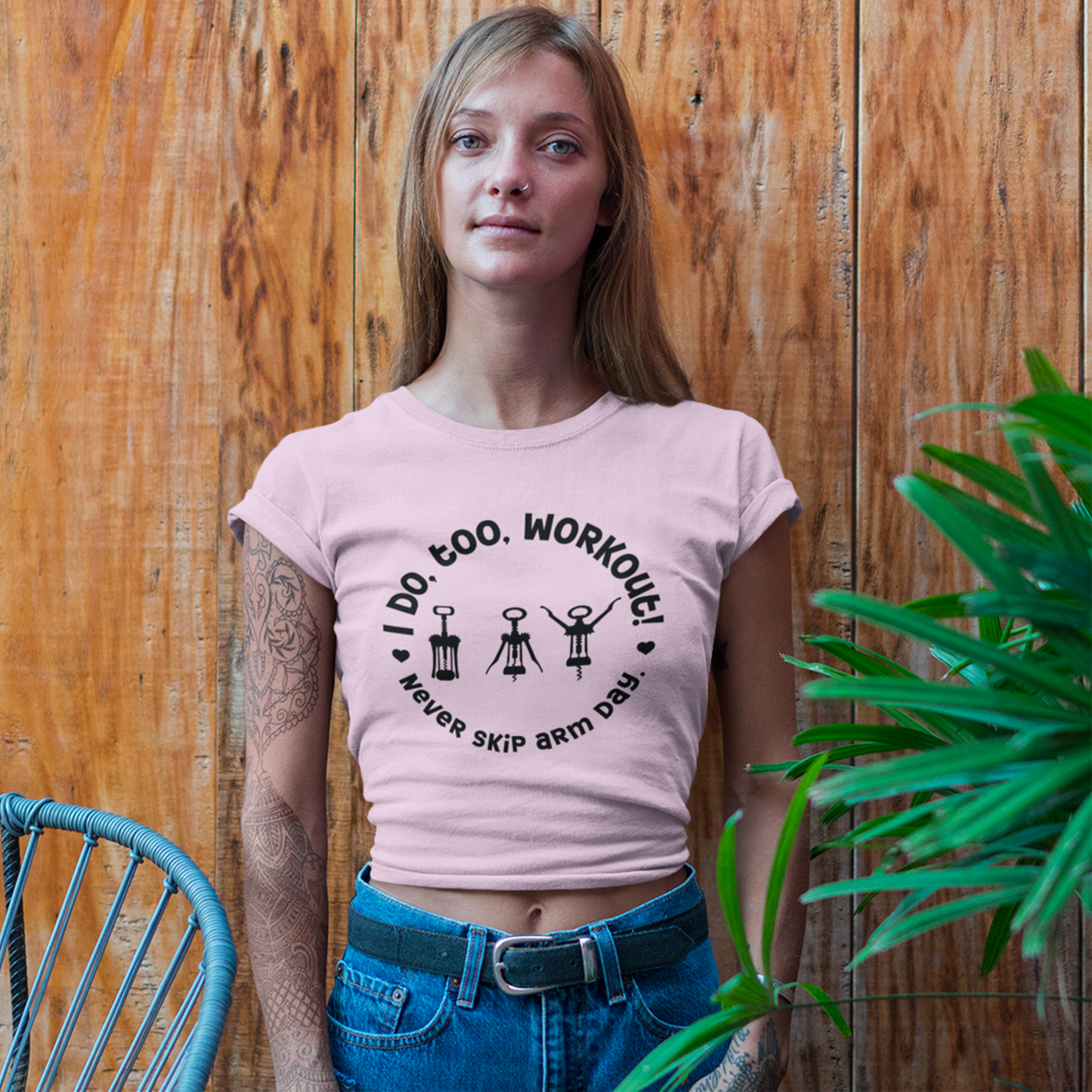 Funny Wine Lover Cropped T-Shirt - Cute Summer Shirt for Women