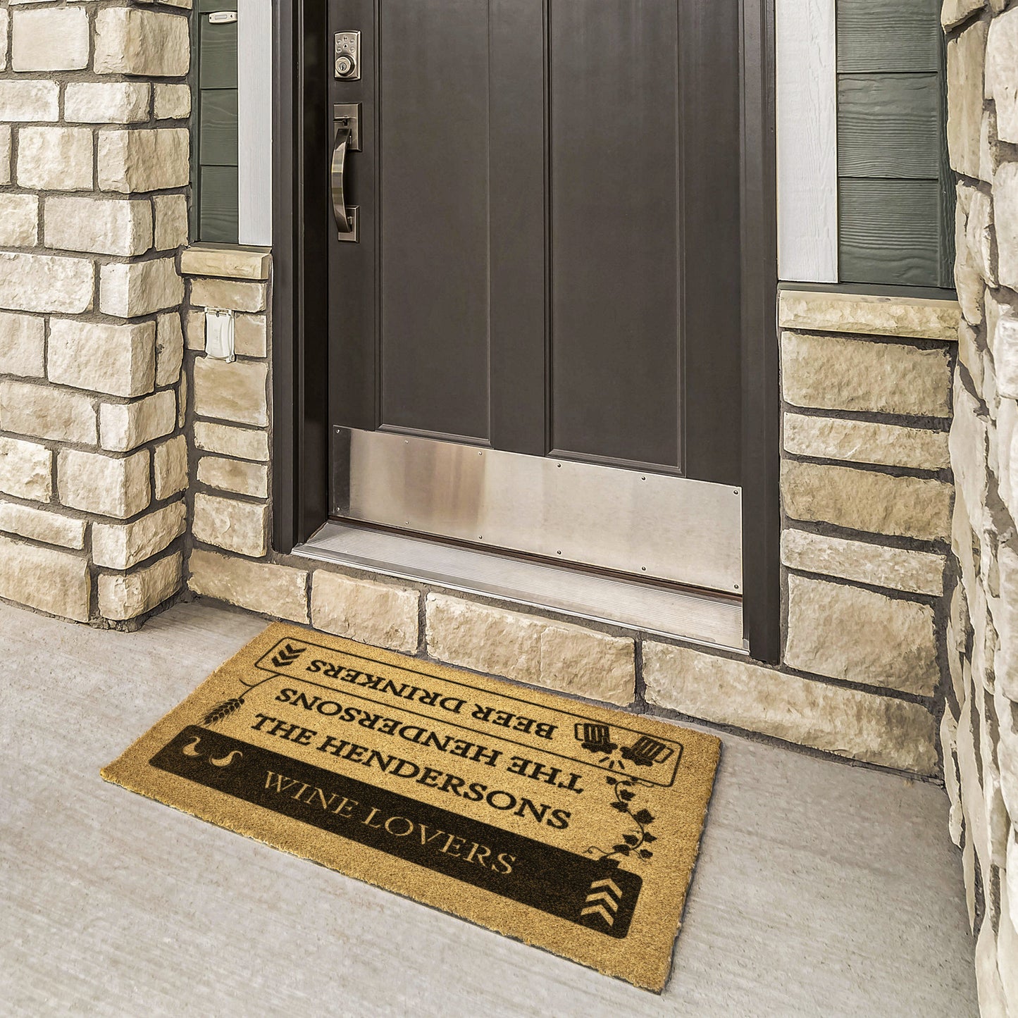 Personalized Reversible Wine & Beer Doormat