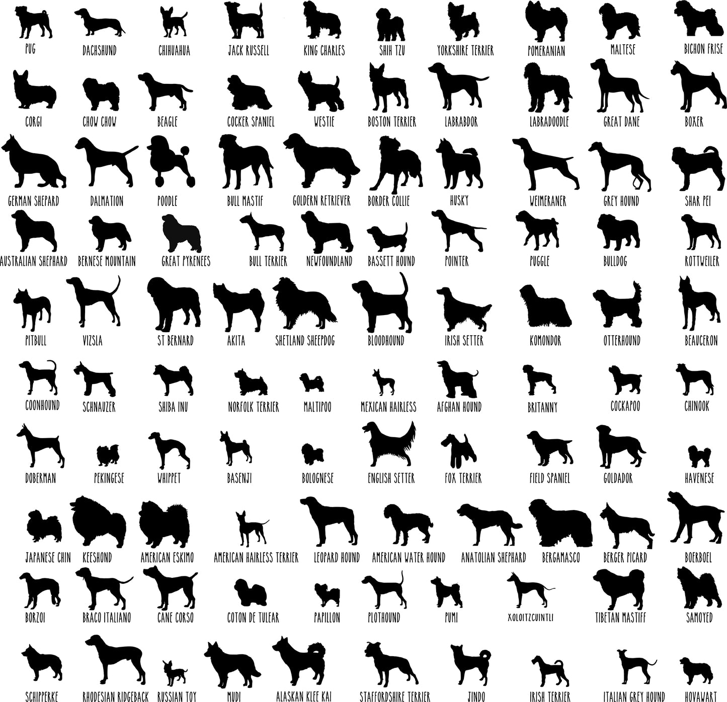 Custom Made Metal Dog Sign With your Breed and Text