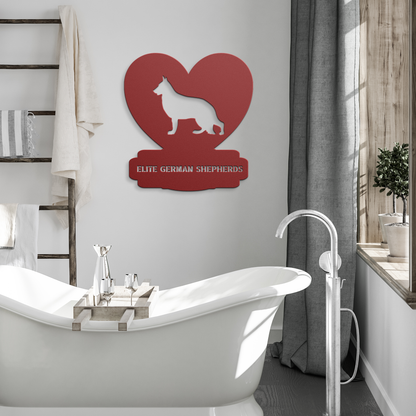 Custom Made Metal Dog Sign With your Breed and Text