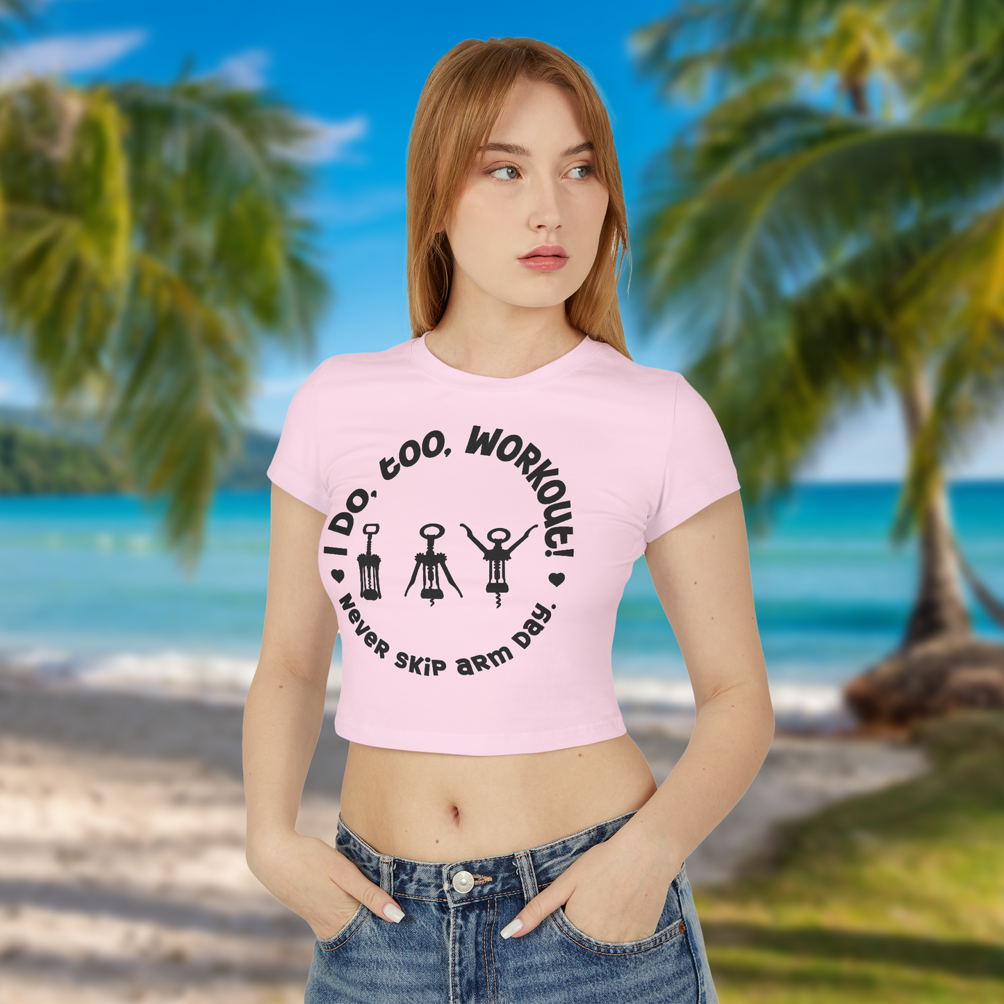 Funny Wine Lover Cropped T-Shirt - Cute Summer Shirt for Women