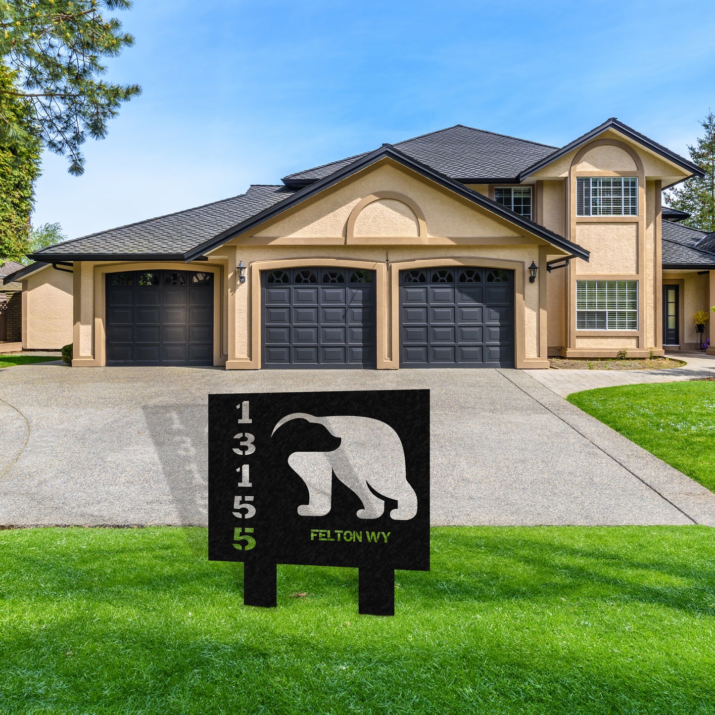 Wilderness Metal Address Sign