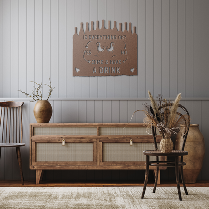is_everything_ok_metal_sign_wine_Copper_Rustic_Hallway_Mockup.png