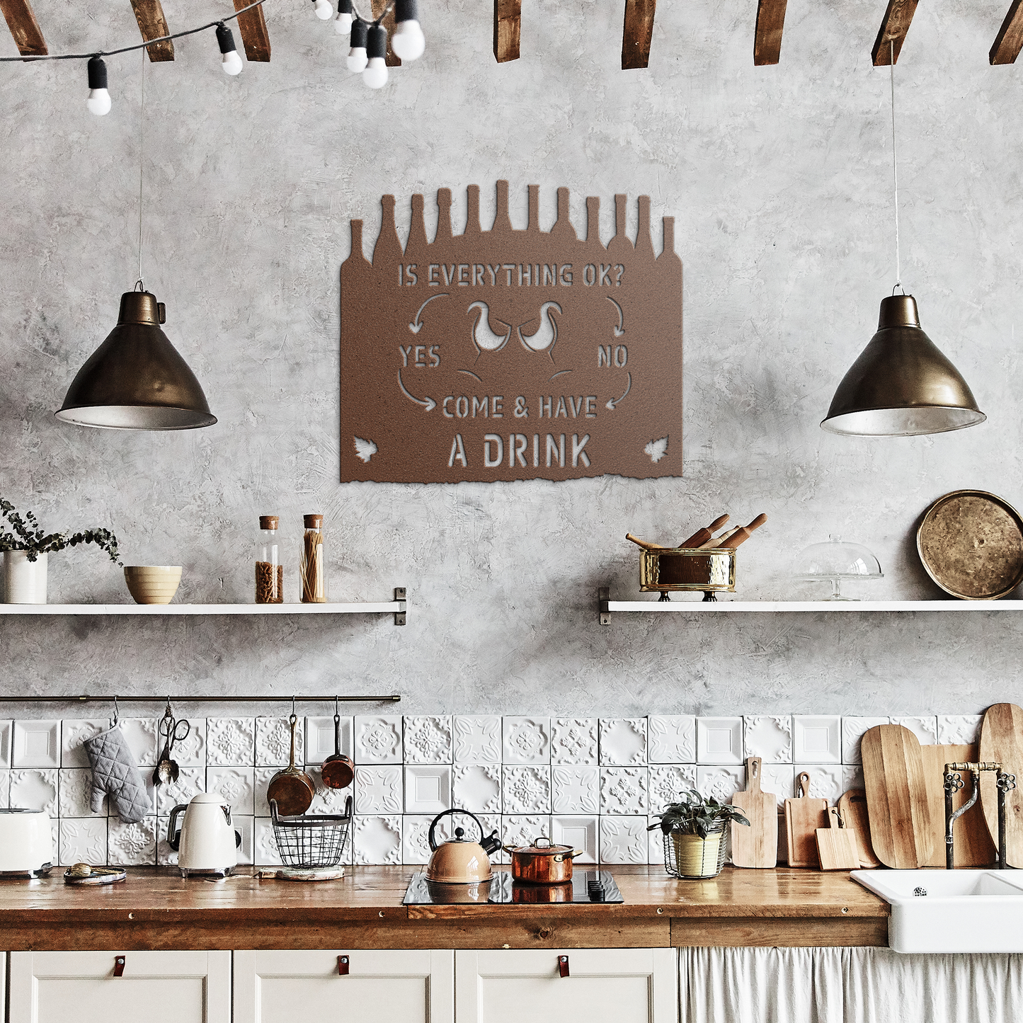 is_everything_ok_metal_sign_wine_Copper_Rustic_Kitchen_Mockup.png