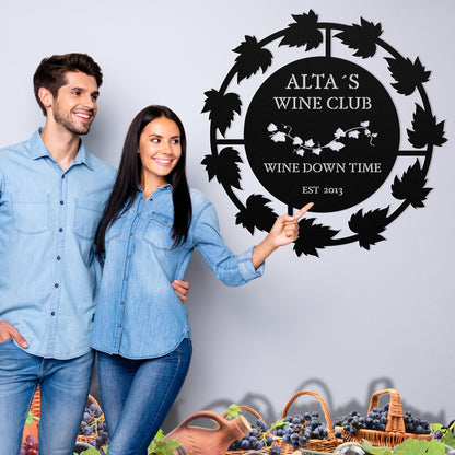 Custom Wine Cellar Metal Sign - Alta Vine