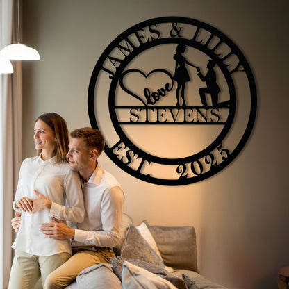 Custom Family Name Monogram Sign