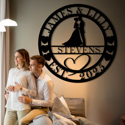 Custom Family Name Monogram Sign