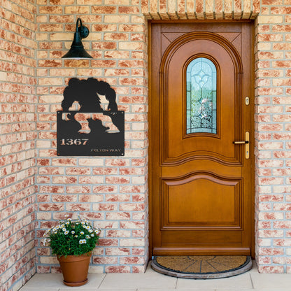 Bigfoot Metal Address Sign