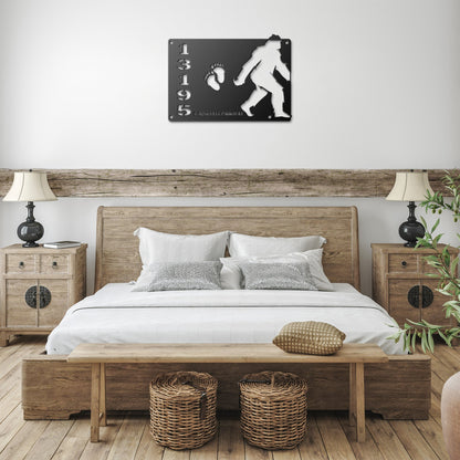 Bigfoot Metal Address Sign