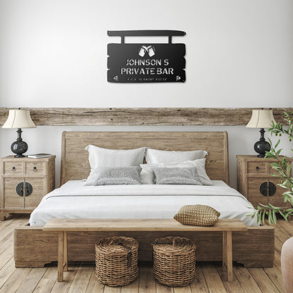 Bar & Brewery Custom Metal Sign with your text